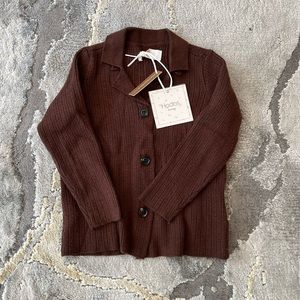 Brown soft knit cardigan. Size 2 . New with tags . So chic